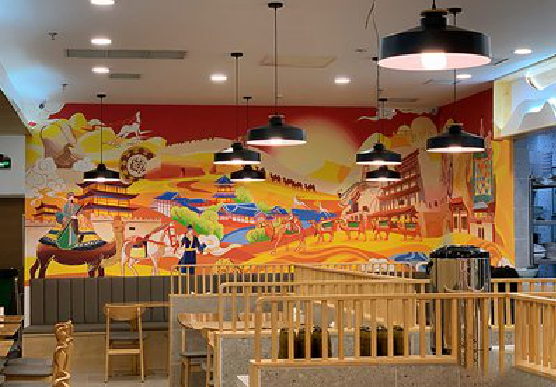 南丰商业空间彩绘介绍。