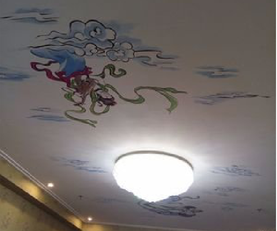南丰如何快速绘制天花板上的手绘墙？
